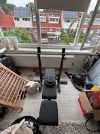 Bankdruk set inclusief 12kg gewichten., Sport en Fitness, Fitnessapparatuur, Ophalen, Zo goed als nieuw, Metaal, Krachtstation