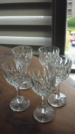 5 Kristal Borrelglaasjes, Antiek en Kunst, Antiek | Glas en Kristal, Ophalen of Verzenden
