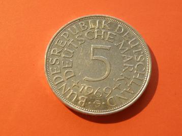 Duitsland 5 DM 1969 G zilver beschikbaar voor biedingen