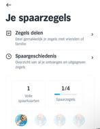 Ah efteling zegels 1 volle kaart plus losse zegel, Tickets en Kaartjes, Kortingen en Cadeaubonnen, Eén persoon, Kortingsbon, Pretpark