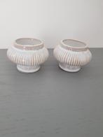 2 kandelaars, Huis en Inrichting, Overige materialen, Beige, Ophalen of Verzenden, Zo goed als nieuw