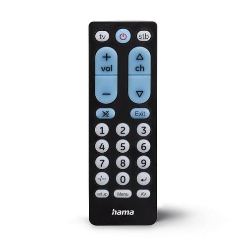 Hama Universele Zwart TV (Afstandsbediening) *Nieuw*, Audio, Tv en Foto, Afstandsbedieningen, Nieuw, Dvd, Tv, Ophalen of Verzenden