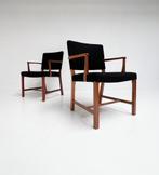 Set van 2 Deense mahoniehouten stoelen van Erik Bjorn Olsen, Gebruikt, Twee, Zwart, Design