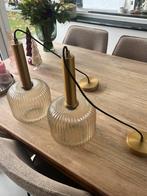 Glazen hanglampen set, Huis en Inrichting, Ophalen of Verzenden, Zo goed als nieuw, Glas, Minder dan 50 cm