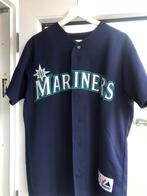 Majestic Mariners Baseball Shirt - Blauw, Ophalen of Verzenden, Zo goed als nieuw, Maat 52/54 (L), Blauw