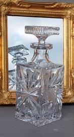 vintage zware geslepen kristallen karaf, Antiek en Kunst, Antiek | Glas en Kristal, Ophalen of Verzenden