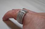 Zilveren Ti Sento ring maat 17.25 nr.1007, Sieraden, Tassen en Uiterlijk, Ringen, Verzenden, Zo goed als nieuw, 17 tot 18, Dame