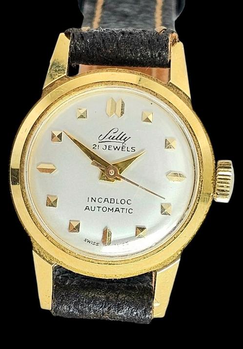 18 karaats gouden Sully automatic 21 jewels Dames Horloge, Antiek en Kunst, Antiek | Goud en Zilver, Goud, Verzenden