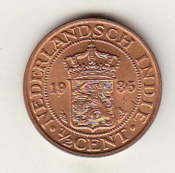 Ned. Indië - 1/2 cent 1935 P+ HOGE kwaliteit - KM#314.2 beschikbaar voor biedingen
