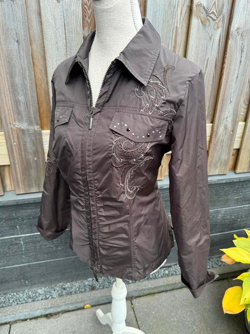 *Airfield* Super leuk Top met rits mt L Izgst!, Kleding | Dames, Tops, Zo goed als nieuw, Maat 42/44 (L), Bruin, Lange mouw, Ophalen of Verzenden