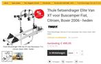 te koop professionele fietsendrager THULE Elite Van XT, Brede banden, Zo goed als nieuw, 2 fietsen, Achterklepdrager