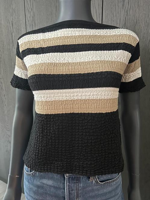 TREND - Les Copains - gestreept truitje - 36 (S), Kleding | Dames, Truien en Vesten, Zo goed als nieuw, Maat 36 (S), Zwart, Verzenden
