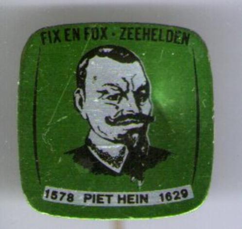 FIX & FOX Zeehelden Piet Hein blik speldje ( W_303 ), Verzamelen, Speldjes, Pins en Buttons, Zo goed als nieuw, Speldje of Pin