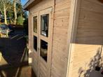 Karibu Tuinhuis Merseburg 3 met overkapping – 370x154x219 cm, Tuin en Terras, Tuinhuizen, Ophalen, Gebruikt, 250 tot 500 cm, Schuur