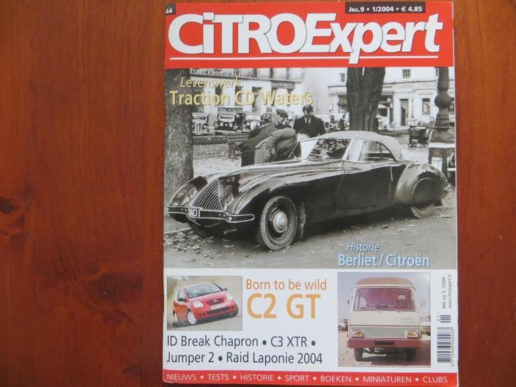 CitroExpert 44 Citroën Traction Avant CD Waters, C2 GT, Boeken, Auto's | Folders en Tijdschriften, Nieuw, Citroën, Ophalen of Verzenden