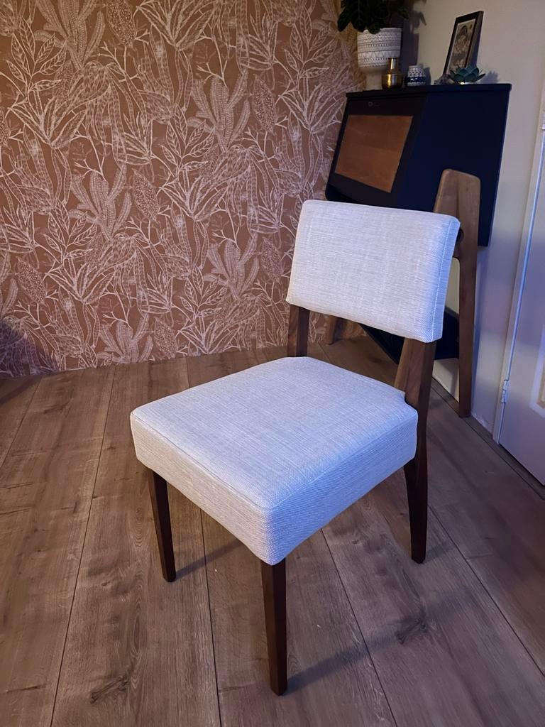 Comfortabele stoel met diepe zitting, Huis en Inrichting, Stoelen, Ophalen, Wit, Zo goed als nieuw, Eén