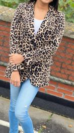Ambika traverstof blazer panter mt L, Kleding | Dames, Jasjes, Kostuums en Pakken, Bruin, Maat 42/44 (L), Ophalen of Verzenden