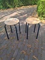 2 OUDE VINTAGE SCHOOLKRUK SCHOOLKRUKKEN, Ophalen, Gebruikt, Hout