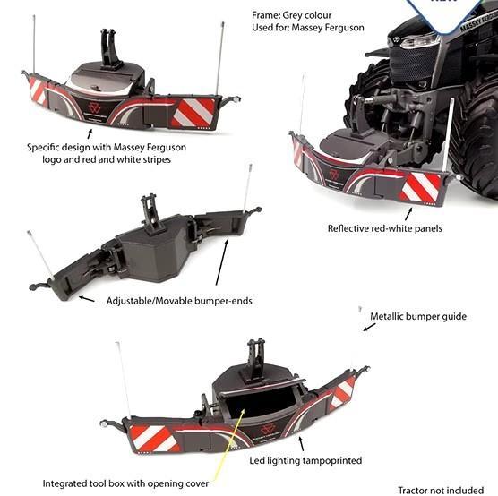 Tractorbumper Safetyweight 800KG Massey Ferguson Versie, Hobby en Vrije tijd, Modelauto's | 1:32, Nieuw, Tractor of Landbouw, Universal Hobbies