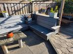 Gratis tuinbank van steigerhout, Tuin en Terras, Ophalen, 5 zitplaatsen, Gebruikt, Steigerhout
