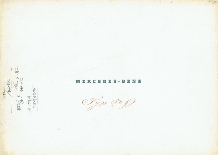 Folder Mercedes-Benz Typ 170 V (Duitse uitgave - 1949), Boeken, Auto's | Folders en Tijdschriften, Gelezen, Mercedes, Verzenden