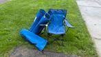 Blauwe Opvouwbare Campingstoel in Zak, Caravans en Kamperen, Kampeermeubelen, Ophalen, Gebruikt, Campingstoel