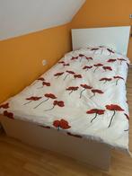 IKEA 1-persoonsbed + Kwantum matras (90x200), Huis en Inrichting, Slaapkamer | Bedden, Ophalen, Eenpersoons, Hout, 100 cm