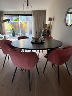 Zwarte salon  tafel, Ophalen of Verzenden, Zo goed als nieuw, Rond, 50 tot 100 cm
