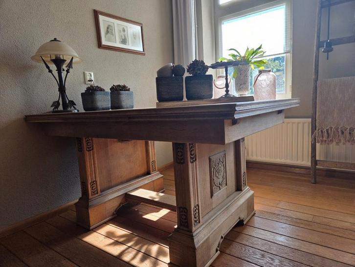 Eikenhouten Uitschuiftafel 1.50m - 2.50m, Huis en Inrichting, Tafels | Eettafels, Gebruikt, 100 tot 150 cm, 150 tot 200 cm, Vijf personen of meer