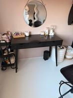 Zwart bureau, Huis en Inrichting, Ophalen, Zo goed als nieuw, 25 tot 50 cm, Rechthoekig