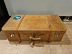 Vintage KLM Reiskoffer / Opbergkoffer - Leer 76 x 41, Ophalen of Verzenden, Gebruikt
