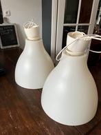 2 kunststof hanglampen, grootste maat, wit, Minder dan 50 cm, Kunststof, Zo goed als nieuw, Ophalen