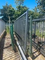 Heras schuifpoort doorgang 4 meter, hoogte 1,5 meter, Ophalen, Gebruikt, IJzer, Overige typen