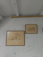 Felix d'Ancona 2 tekeningen Texel 1959/1960, Antiek en Kunst, Ophalen of Verzenden