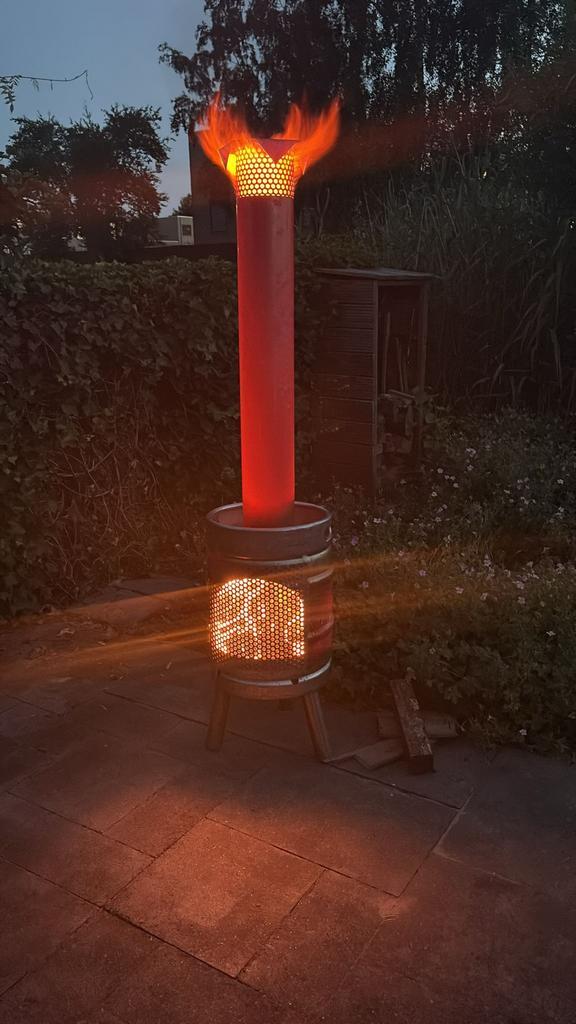 Tuinkachel bierfust tuinhaard terrasverwarming rvs kachel, Tuin en Terras, Tuinhaarden, Nieuw, Ophalen of Verzenden