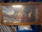 religieuze prenten op hout geschilderd zie foto 2, Antiek en Kunst, Antiek | Religie, Ophalen