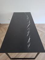 Zwart marmeren eettafel, Huis en Inrichting, Ophalen, 50 tot 100 cm, Zo goed als nieuw, Vijf personen of meer