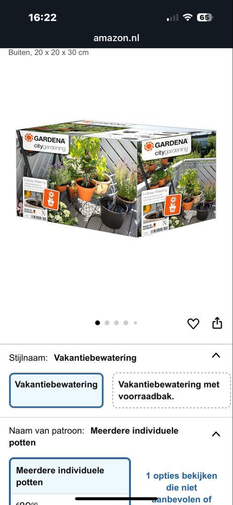 Gardena Vakantie Bewatering Set - z.g.a.n. Bewateringsset., Tuin en Terras, Druppelsystemen, Zo goed als nieuw, Ophalen of Verzenden