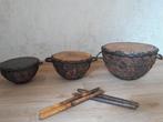 Set oude Afrikaanse trommels, Touareg, Muziek en Instrumenten, Percussie, Ophalen, Gebruikt, Trommel