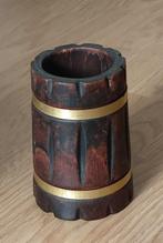 houtsnijwerk decoratie tonnetje, volgnr 38, Antiek en Kunst, Ophalen of Verzenden