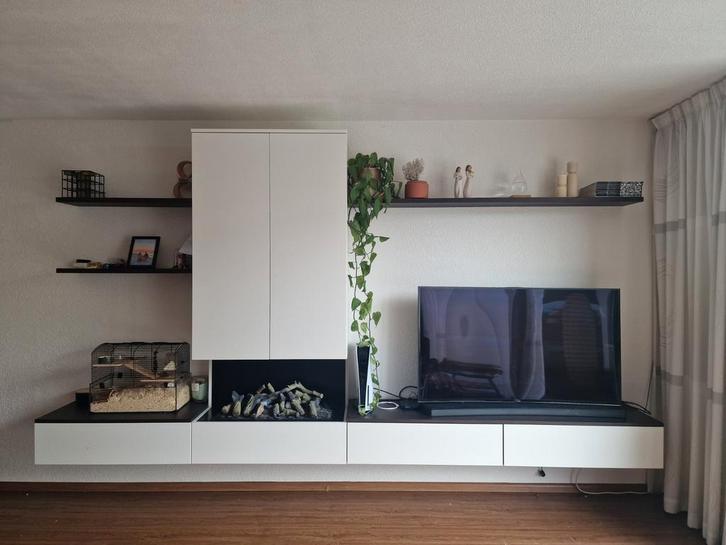 INTERSTAR TV MEUBEL MET OPTi-myst HAARD, Huis en Inrichting, Kasten | Televisiemeubels, Gebruikt, 150 tot 200 cm, 200 cm of meer