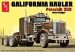 AMT 1:25 PETERBILT 359 CALIFORNIA HAULER WITH SLEEPER, Hobby en Vrije tijd, Modelbouw | Auto's en Voertuigen, Nieuw, Overige merken