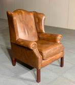 Klassieke engelse leren wingchair / fauteuil, Huis en Inrichting, Fauteuils, Ophalen of Verzenden, Zo goed als nieuw, 75 tot 100 cm
