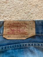 Levi's 501 Jeans W33 L30 ( ingekort ), Ophalen of Verzenden, Gedragen, Blauw