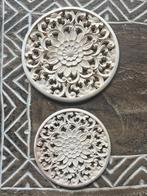 Houtsnijwerk ornament mandala applique rond 15 en 20 cm, Verburgt Vintage, Nieuw, Ophalen of Verzenden, https://verburgtvintage.nl/#contact