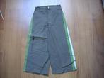 Grijs / groene broek met over de zijnaden witte en groene st, Ophalen of Verzenden, Gebruikt, Jongen, Broek