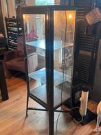 Glazen Vitrinekast met Metalen Frame, Met plank(en), Minder dan 50 cm, Gebruikt, Ophalen of Verzenden