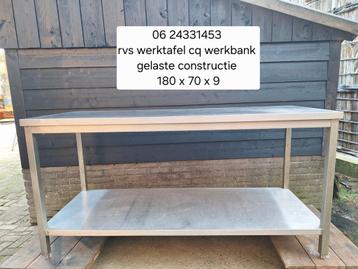 In topstaat verkerende rvs werkbank werktafel  beschikbaar voor biedingen