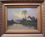 H.Duranes.Zicht op boerderij.Prachtig ingelijst., Antiek en Kunst, Kunst | Schilderijen | Klassiek, Ophalen