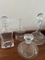 Glazen likeurflessen barcart glas flessen dop glazen dop 4x, Ophalen